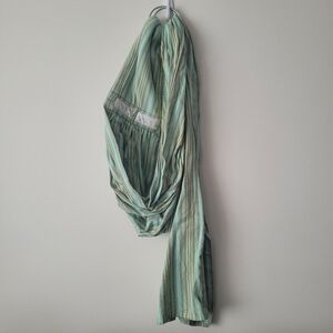 Kids Mint Green Striped Wrap Carrier Sling -